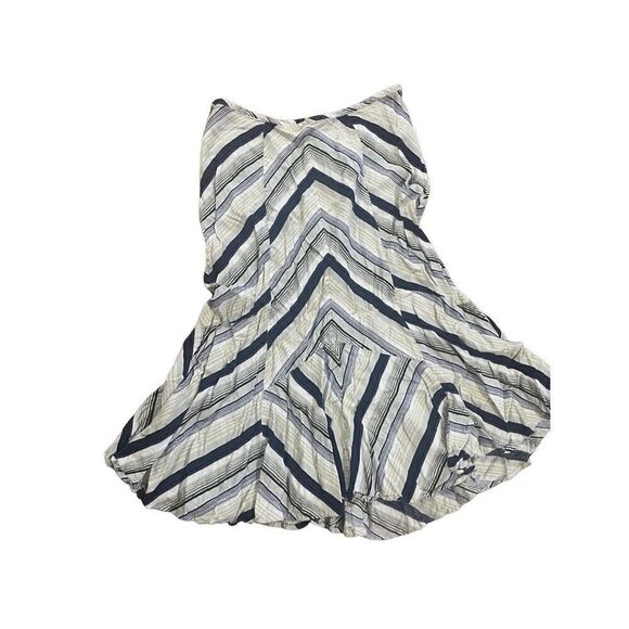 Lane Bryant multicolor striped full length skirt 14/16 linen blend - Picture 2 of 6